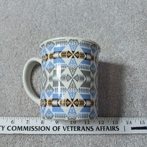 Pendleton Woolen Mills Coffee Mug Blue Gray Southwestern Aztec Tribal Designs